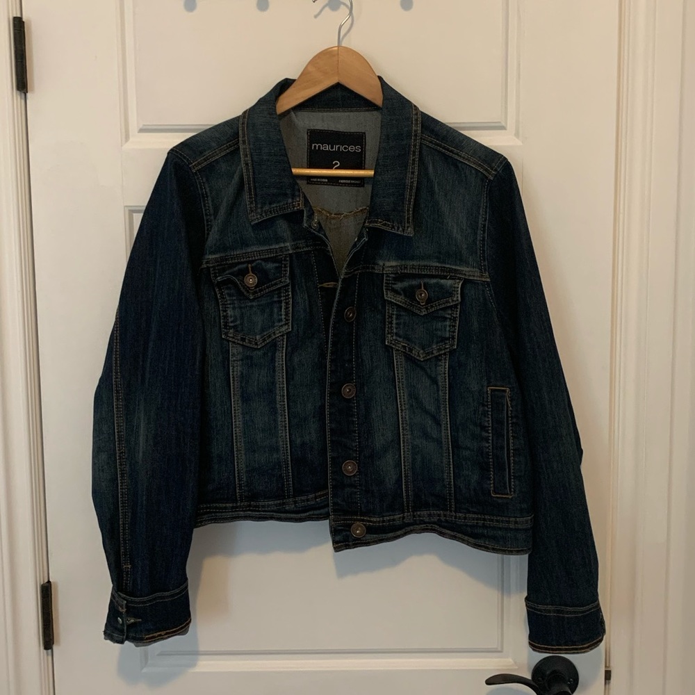 Dark wash denim jacket